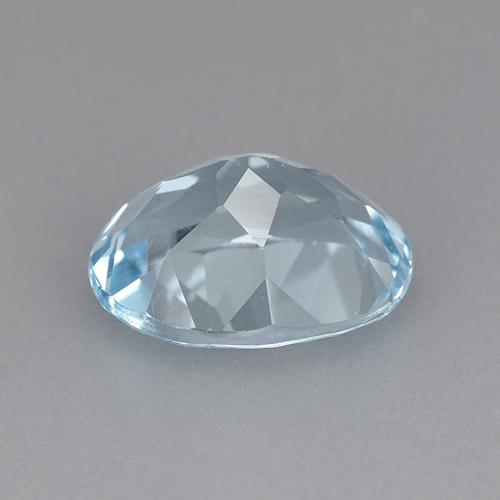 Topazio naturale blu da 3,19 ct, taglio ovale, VVS