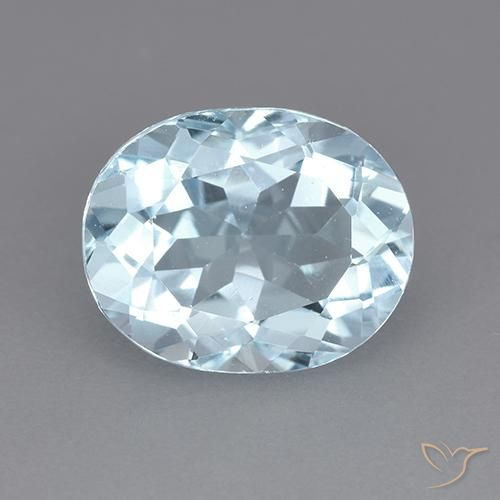 3.65ct Naturale Celeste Topazio, Ovale, VVS