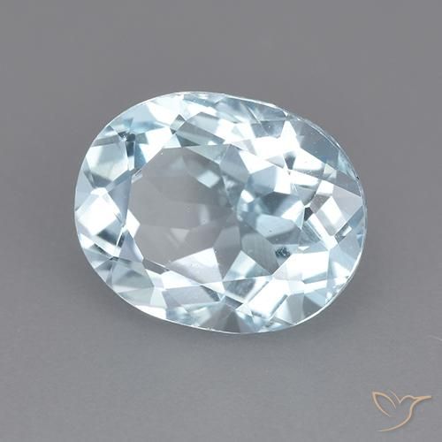 Topazio Celeste naturale da 3.65 ct, Ovale, VVS