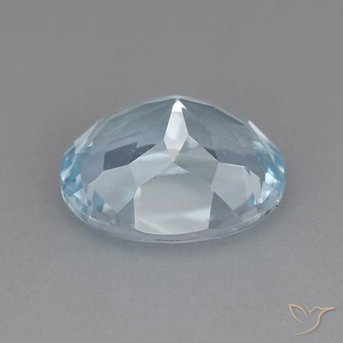 Topazio Celeste naturale da 3.65 ct, Ovale, VVS