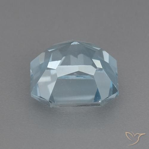 Topazio Celeste naturale da 3.13 ct, Taglio smeraldo, VVS