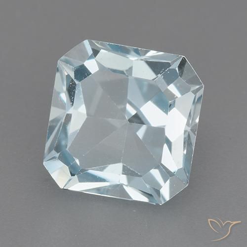 Topazio Celeste naturale da 3.02 ct, Ottagonale / Taglio smeraldo, VVS