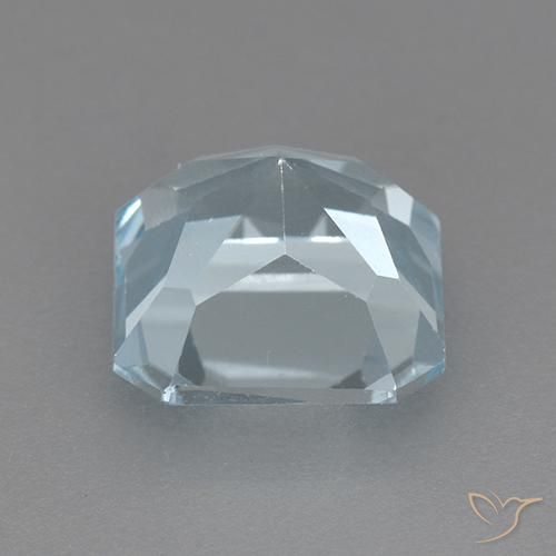 Topazio Celeste naturale da 3.22 ct, Ottagonale / Taglio smeraldo, VVS