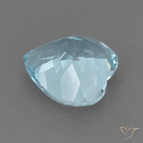 Topazio Celeste naturale da 3.98 ct, Cuore, VVS-VS