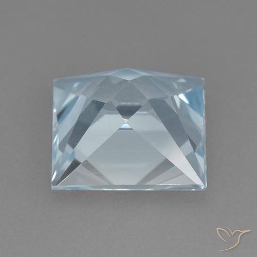 Topazio Celeste naturale da 3.32 ct, Quadrato, VVS