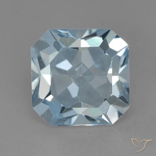 3.06ct Naturale Celeste Topazio, Taglio smeraldo, VVS-VS