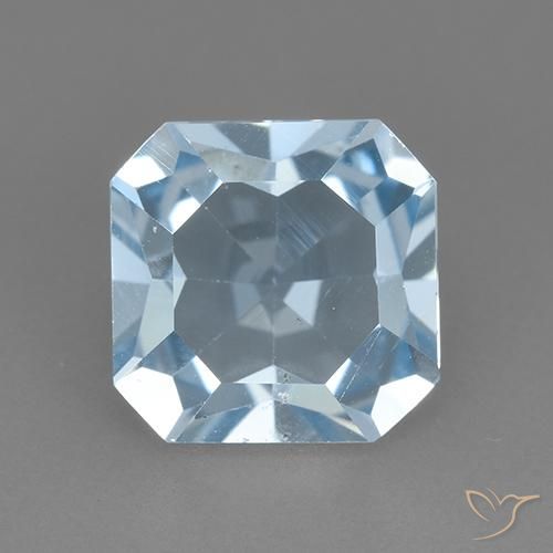 2.73ct Naturale Celeste Topazio, Taglio smeraldo, VVS
