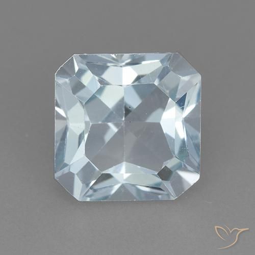 3.10ct Naturale Celeste Topazio, Taglio smeraldo, VVS