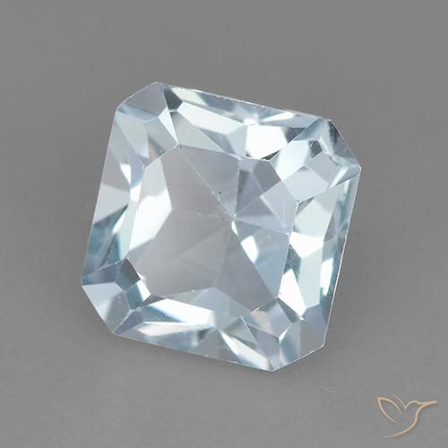 Topazio Celeste naturale da 3.10 ct, Ottagonale / Taglio smeraldo, VVS