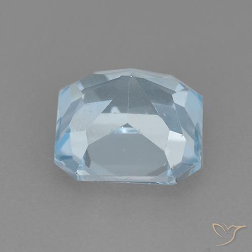 Topazio Celeste naturale da 3.09 ct, Ottagonale / Taglio smeraldo, VVS-VS