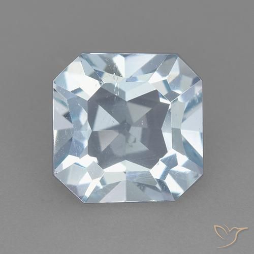 2.86ct Naturale Celeste Topazio, Taglio smeraldo, VVS-VS