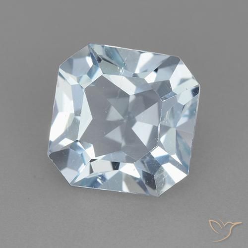 Topazio Celeste naturale da 2.86 ct, Ottagonale / Taglio smeraldo, VVS-VS