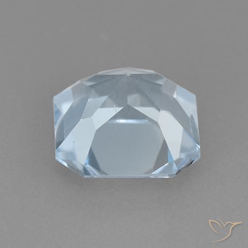 Topazio Celeste naturale da 2.86 ct, Ottagonale / Taglio smeraldo, VVS-VS