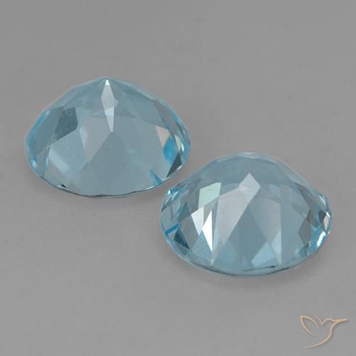 Gemme di Topazio Celeste naturale da 4.51 ct, Rotondo, VS