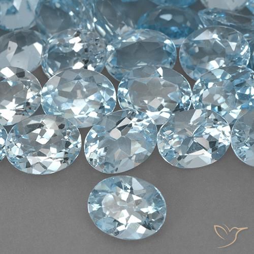 Topazio Celeste naturale da 2.31 ct, Ovale, VVS-VS