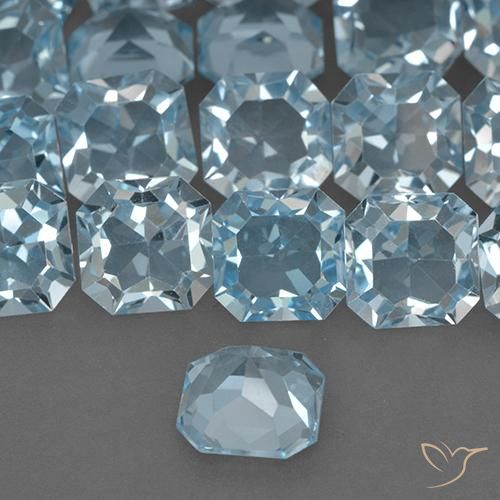 Topazio Celeste naturale da 4.21 ct, Ottagonale / Taglio smeraldo, VVS-VS