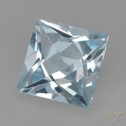 Topazio Celeste naturale da 2.04 ct, Quadrato, VVS