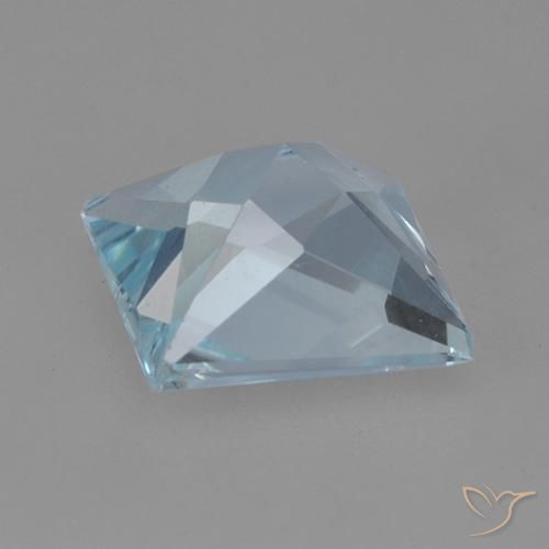 Topazio Celeste naturale da 2.04 ct, Quadrato, VVS