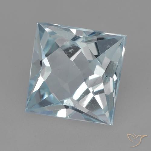 Topazio Celeste naturale da 2.01 ct, Quadrato, VVS-VS