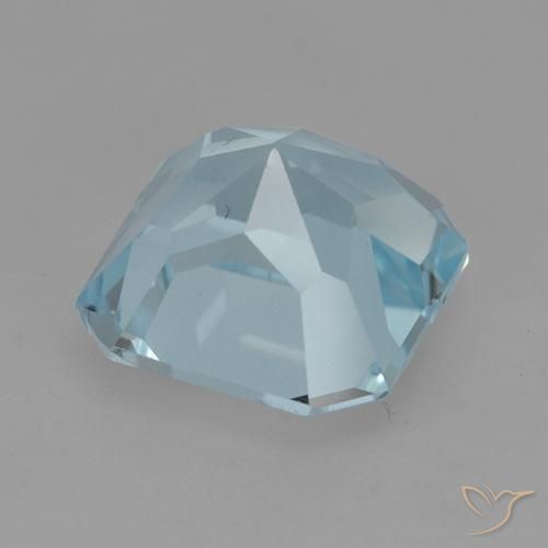 Topazio Celeste naturale da 4.41 ct, Ottagonale / Taglio smeraldo, VVS-VS