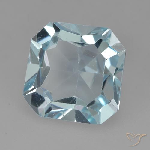 Topazio Celeste naturale da 4.18 ct, Ottagonale / Taglio smeraldo, VVS-VS