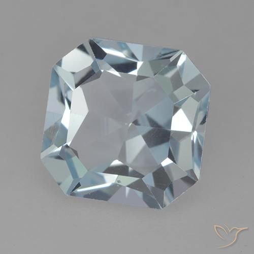 Topazio Celeste naturale da 4.26 ct, Ottagonale / Taglio smeraldo, VVS