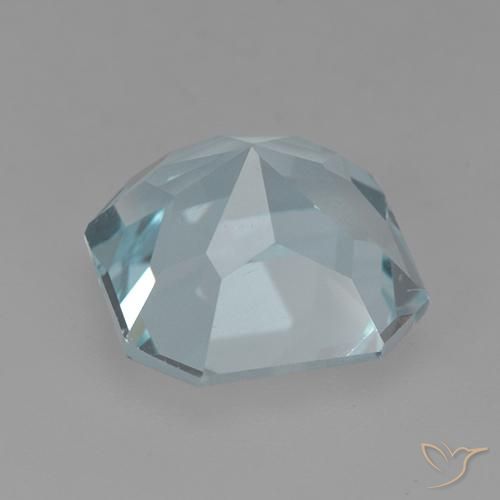 Topazio Celeste naturale da 4.26 ct, Ottagonale / Taglio smeraldo, VVS