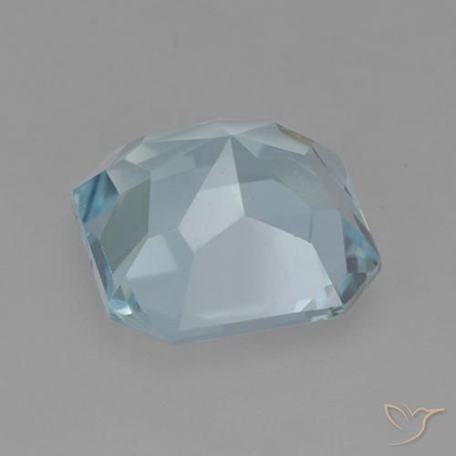 Topazio Celeste naturale da 3.88 ct, Ottagonale / Taglio smeraldo, VVS-VS