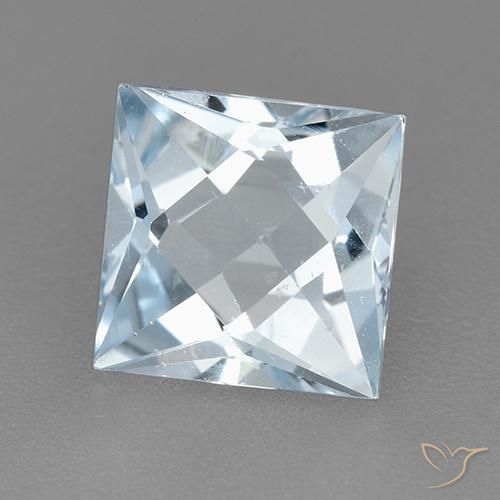 Topazio Celeste naturale da 2.01 ct, Quadrato, VVS-VS