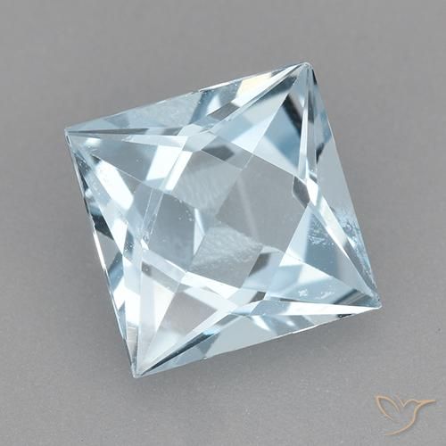 Topazio Celeste naturale da 1.99 ct, Quadrato, VVS