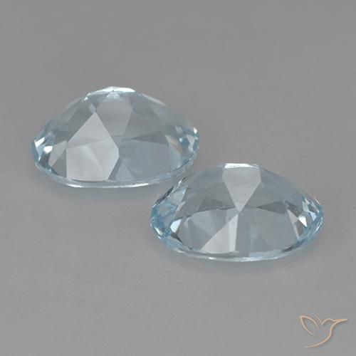 Gemme di Topazio Celeste naturale da 4.64 ct, Ovale, VVS-VS