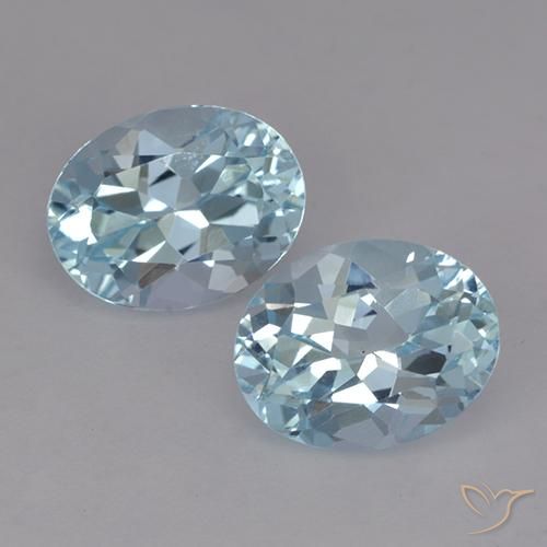 4.96ctw Naturale Celeste Topazio, Ovale, VVS