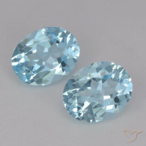 4.73ctw Naturale Celeste Topazio, Ovale, VVS-VS