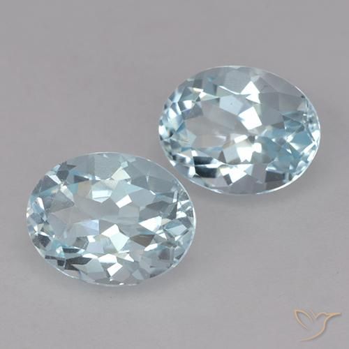 Gemme di Topazio Celeste naturale da 4.91 ct, Ovale, VVS