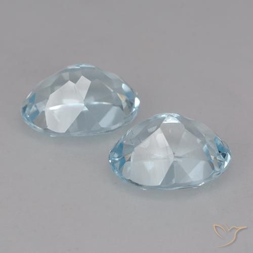 Gemme di Topazio Celeste naturale da 4.91 ct, Ovale, VVS