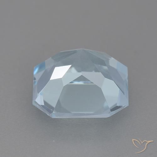 Topazio Celeste naturale da 4.03 ct, Ottagonale / Taglio smeraldo, VVS