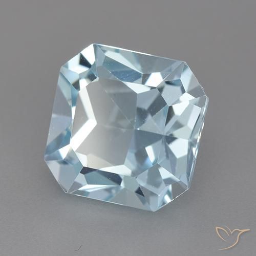 Topazio Celeste naturale da 4.23 ct, Ottagonale / Taglio smeraldo, VVS