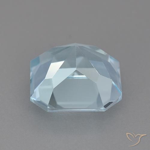 Topazio Celeste naturale da 4.23 ct, Ottagonale / Taglio smeraldo, VVS