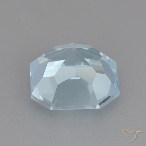 Topazio Celeste naturale da 3.94 ct, Ottagonale / Taglio smeraldo, VVS-VS