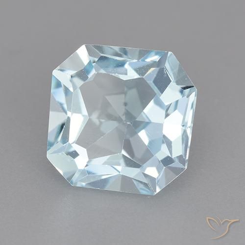 Topazio Celeste naturale da 4.22 ct, Ottagonale / Taglio smeraldo, VVS