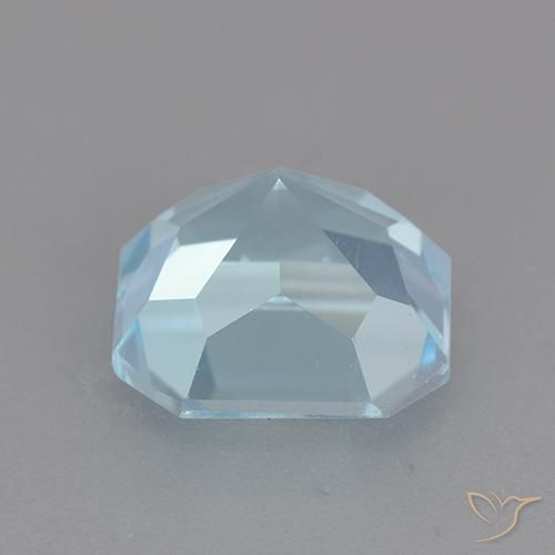 Topazio Celeste naturale da 4.13 ct, Ottagonale / Taglio smeraldo, VVS
