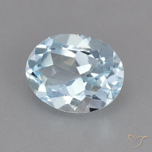 Topazio Celeste naturale da 2.46 ct, Ovale, VVS-VS