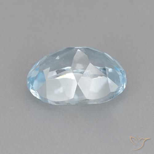 Topazio Celeste naturale da 2.46 ct, Ovale, VVS-VS