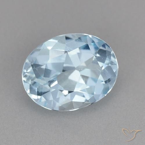 Topazio Celeste naturale da 2.32 ct, Ovale, VVS-VS