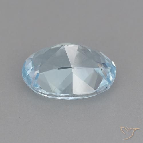 Topazio Celeste naturale da 2.32 ct, Ovale, VVS-VS