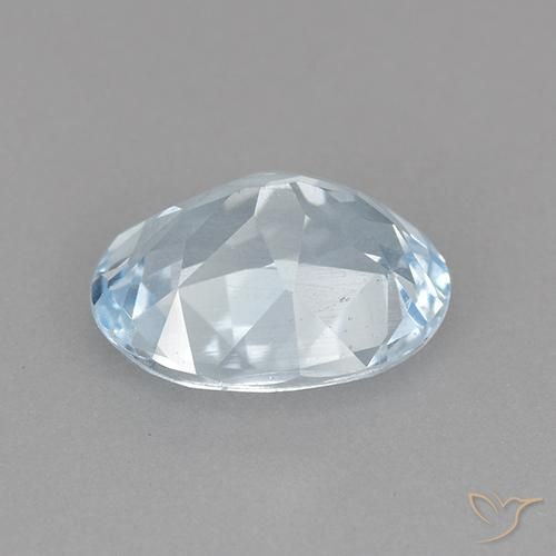 Topazio Celeste naturale da 2.14 ct, Ovale, VVS-VS