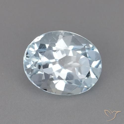 Topazio Celeste naturale da 2.40 ct, Ovale, VVS-VS