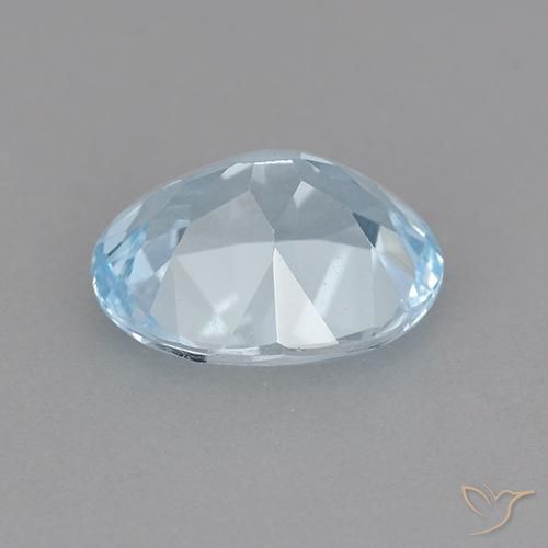Topazio Celeste naturale da 2.20 ct, Ovale, VVS-VS