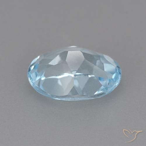 Topazio Celeste naturale da 2.25 ct, Ovale, VVS-VS