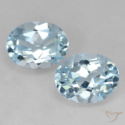 5.00ctw Naturale Celeste Topazio, Ovale, VVS